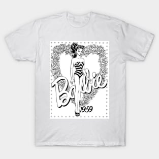 Vintage Barbie black and white T-Shirt